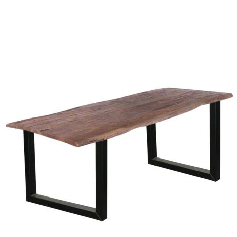 Boomstamtafel massief Acacia Oud Hout - 160 x 100 cm - Bladdikte 5 cm - Diverse poten