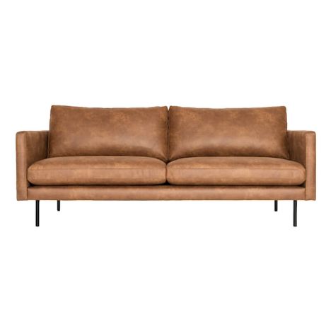 3 zitsbank - Daisy - met doorgestikte armleuning - leer Colorado cognac 03