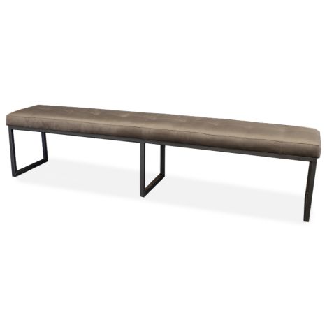 Eetkamerbank - Atlanta - stof Element grijsbruin 05 - 140 cm
