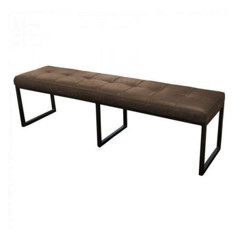 Eetkamerbank - Atlanta - leer Colorado bruin 04 - 160 cm