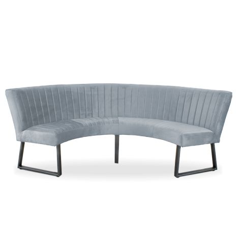 Eetkamerbank - Rondo - geschikt voor tafel 130 cm - stof Element lichtblauw 16