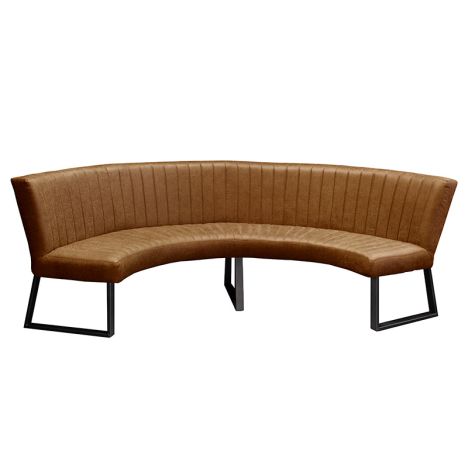 Eetkamerbank - Hengelo - lederlook Missouri cognac 03 - geschikt voor tafel 150 cm
