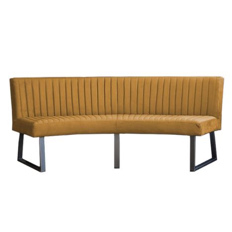 Eetkamerbank - Oval - geschikt voor ovale tafel 240 cm - stof Element goud 08