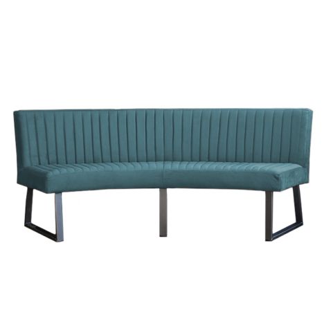 Eetkamerbank - Hengelo - stof Element petrol 14 - geschikt voor ovale tafel 240 cm