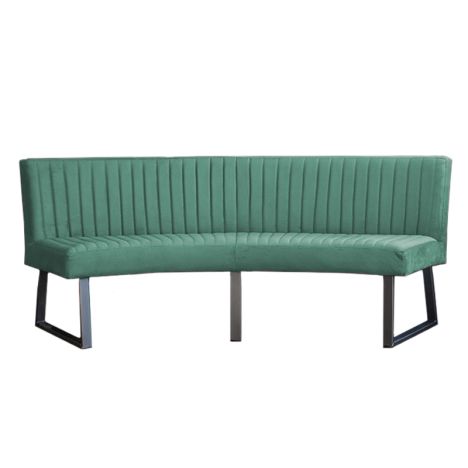 Eetkamerbank - Oval - geschikt voor ovale tafel 200 cm - stof Element turquoise 15