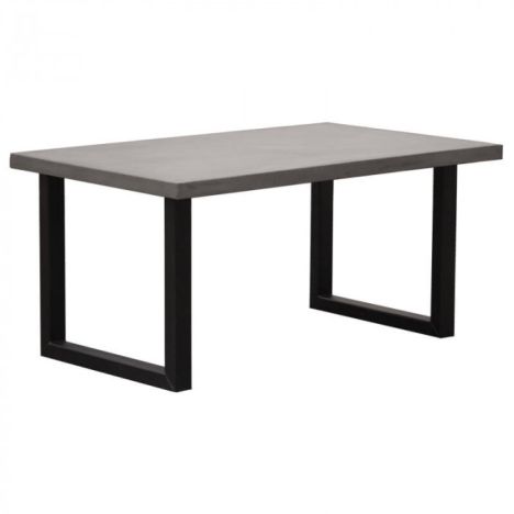 Eettafel betonlook - 200 x 100 cm - Bladdikte 5 cm - U-poot