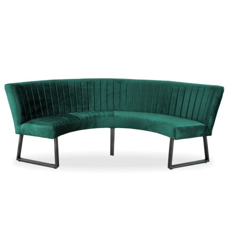 Eetkamerbank - Rondo - geschikt voor tafel 150 cm - stof Element bosgroen 20