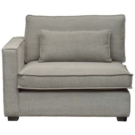 Zitmodule Mazur armleuning links | stof Kiss taupe 181