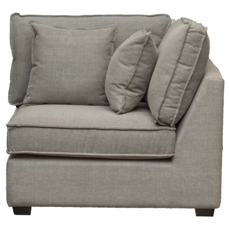 Zitmodule Mazur hoekelement | stof Kiss taupe 181
