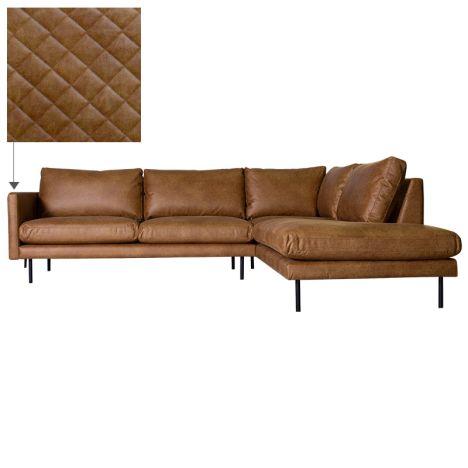 Hoekbank - Daisy - rechts - leer Colorado cognac 03