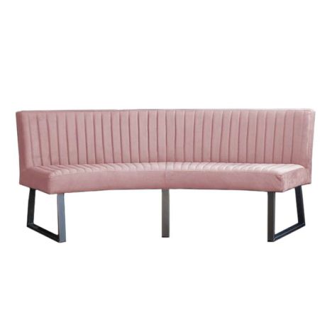Eetkamerbank - Oval - geschikt voor ovale tafel 240 cm - stof Element lichtroze 18