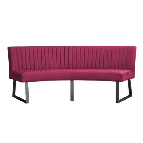 Eetkamerbank - Oval - geschikt voor ovale tafel 240 cm - stof Element fuchsia 19
