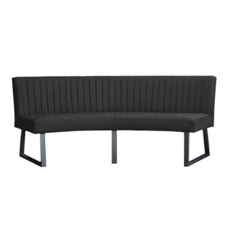 Eetkamerbank - Hengelo - stof Element donkergrijs 22 - geschikt voor ovale tafel 200 cm