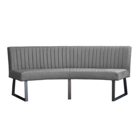 Eetkamerbank - Oval - geschikt voor ovale tafel 200 cm - stof Element cementgrijs 23