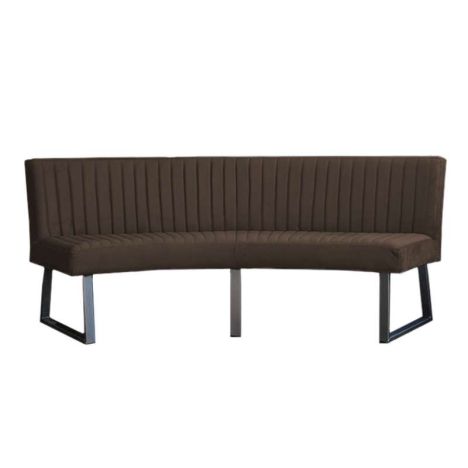 Eetkamerbank - Oval - geschikt voor ovale tafel 200 cm - stof Element antraciet 02