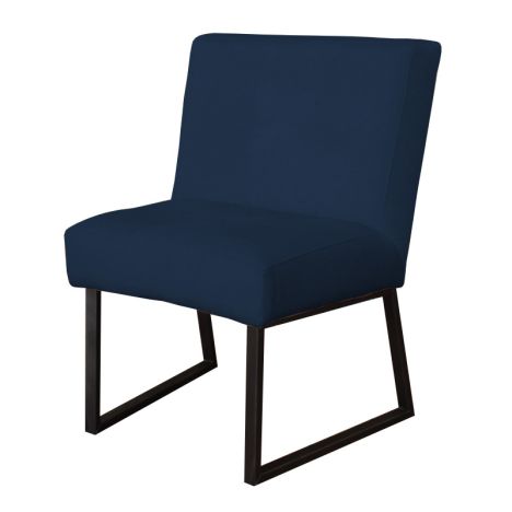 Eetkamerstoel - Rotterdam - geschikt voor ronde tafel - stof Element blauw 13