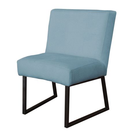 Eetkamerstoel - Rotterdam - geschikt voor ronde tafel - stof Element lichtblauw 16