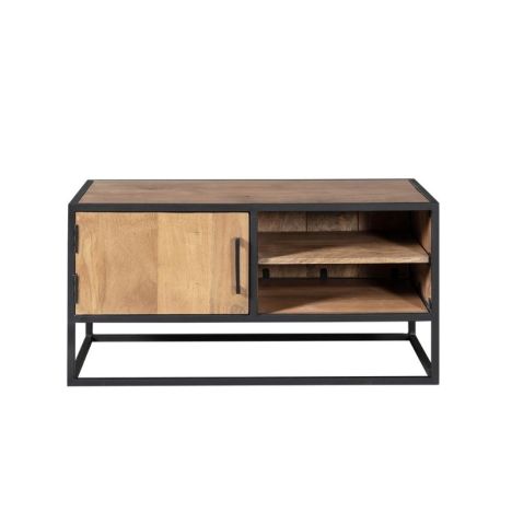 TV-meubel - Dakota - Mangohout naturel - 100 x 45 x 50 cm