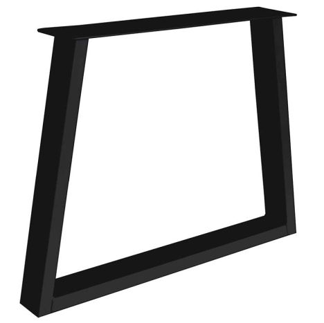 Industrieel onderstel Trapezium poot - Zwart metaal - 78 x 72 cm (2 stuks)