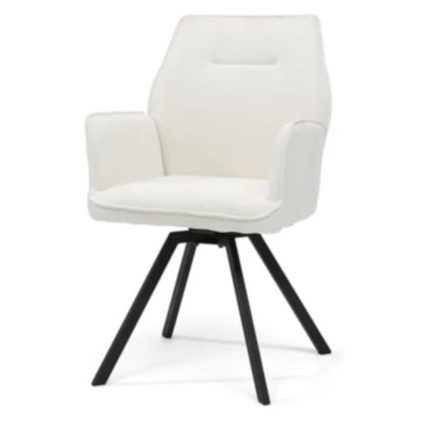 Eetkamerstoel - Tina - stof Teddy wit